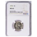 1972 Jefferson Nickel NGC MS-64