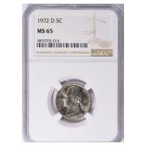 1972-D Jefferson Nickel NGC MS-65