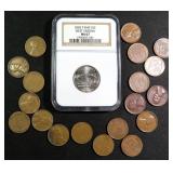 Wheat Cents & 2005 West Virginia Quarter NGC MS67