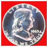 1963 Silver Proof Franklin Half Dollar, $23 Melt