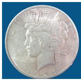 1925 Silver Peace Dollar, $49.19 Melt Value