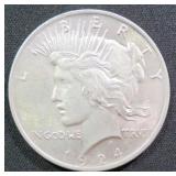 1924 Silver Peace Dollar, $48.07 Melt Value