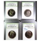 Four (4) 1977-S Kennedy Half Dollars Proof