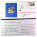 1971 John Sloan FDC with Sterling Silver Coin