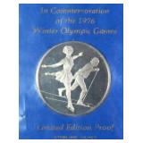 1976 Winter Olympics FDC with Sterling Silver Coin