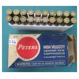 Vintage Peters 6mm Remington Box with (20)