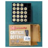 Nineteen (19) Hornady .380ACP 90gr FTX Cartridges