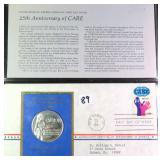 1971 CARE FDC with Sterling Silver Coin
