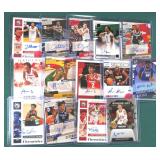 Fourteen (14) SIGNED Basketball Cards