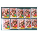 TEN (10) 1981 Fleer Pete Rose Baseball Cards