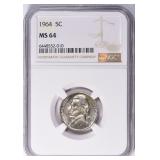 1964 Jefferson Nickel NGC MS-64