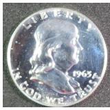 1963 Silver Proof Franklin Half Dollar, $21 Melt