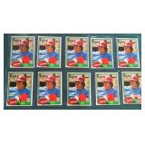 TEN (10) 1981 Topps Pete Rose Baseball Cards