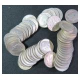 Fifty (50) Silver Roosevelt Dimes, $209 Melt Value