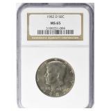 1982-D Kennedy Half Dollar NGC MS-65