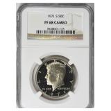 1971-S Kennedy Half Dollar NGC Proof-68 CAMEO