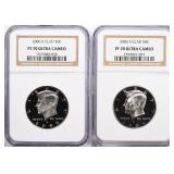 TWO (2): 2000-S and 2006-S Kennedy NGC Proof-70 UC