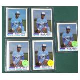 Five (5) 1982 Topps Jorge Bell (RCs)