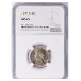 1977-D Jefferson Nickel NGC MS-65