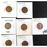 Seven (7) Lincoln Wheat Cents