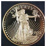 Gold Plated Copper 27 Grams Double Eagle COPY