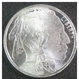 1/2 Troy Ounce .999 Fine Silver Indian/Buffalo
