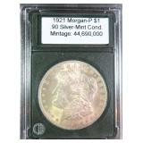 1921 Silver Morgan Dollar, Slabbed, $44.60 Melt