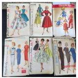 SIX (6) Vintage Clothing Patterns