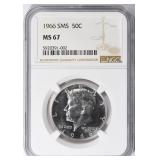 1966 Kennedy Half Dollar SMS NGC MS-67