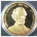 14.6 Grams Gold Plated Copper Abe Lincoln Coin