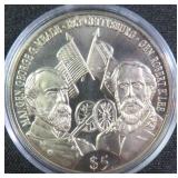 14.6 Grams Copper Nickel Gettysburg Liberia $5