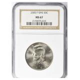 2005-P Kennedy Half Dollar SMS NGC MS-67
