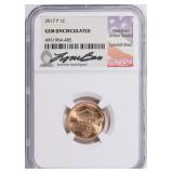 2017-P Shield NGC Gem UNC RD (Lyndall Bass Signed)