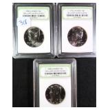 Three 2024-D Kennedy Half Dollars, INB BU