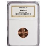 2006 Lincoln Cent SMS NGC MS-67 RD