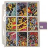 Nine (9) 1994 Fleer Marvel Trading Cards