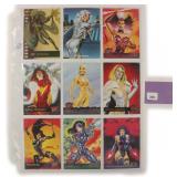Nine (9) Fleer Ultra Marvel Trading Cards