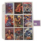Nine (9) Marvel Trading Cards