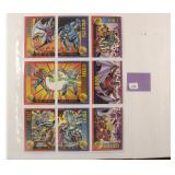 Nine (9) 1993 Marvel Skybox Trading Cards