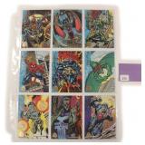 Nine (9) 1994 Fleer Marvel Trading Cards