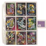 Nine (9) 1992 Marvel Impel Trading Cards