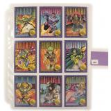 Nine (9) 1993 Marvel Skybox Trading Cards