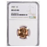 1957 Lincoln Cent NGC MS-65 RD