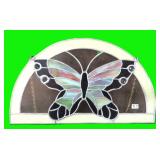 NO SHIP: 16"x9.5" Stained and Leaded Glass
