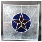 NO SHIP: 12"x12" Stained and Leaded Glass Star