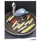 WE SHIP: Wooden Pelican and Pocket Knives (OLD)