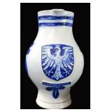 NO SHIP: Frankfurt Blue Salt Glaze Water Pitcher
