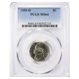 1959-D Jefferson Nickel PCGS MS-64