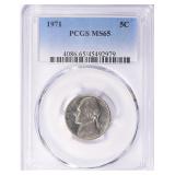 1971 Jefferson Nickel PCGS MS-65