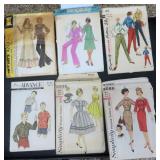 SIX (6) Vintage Clothing Patterns